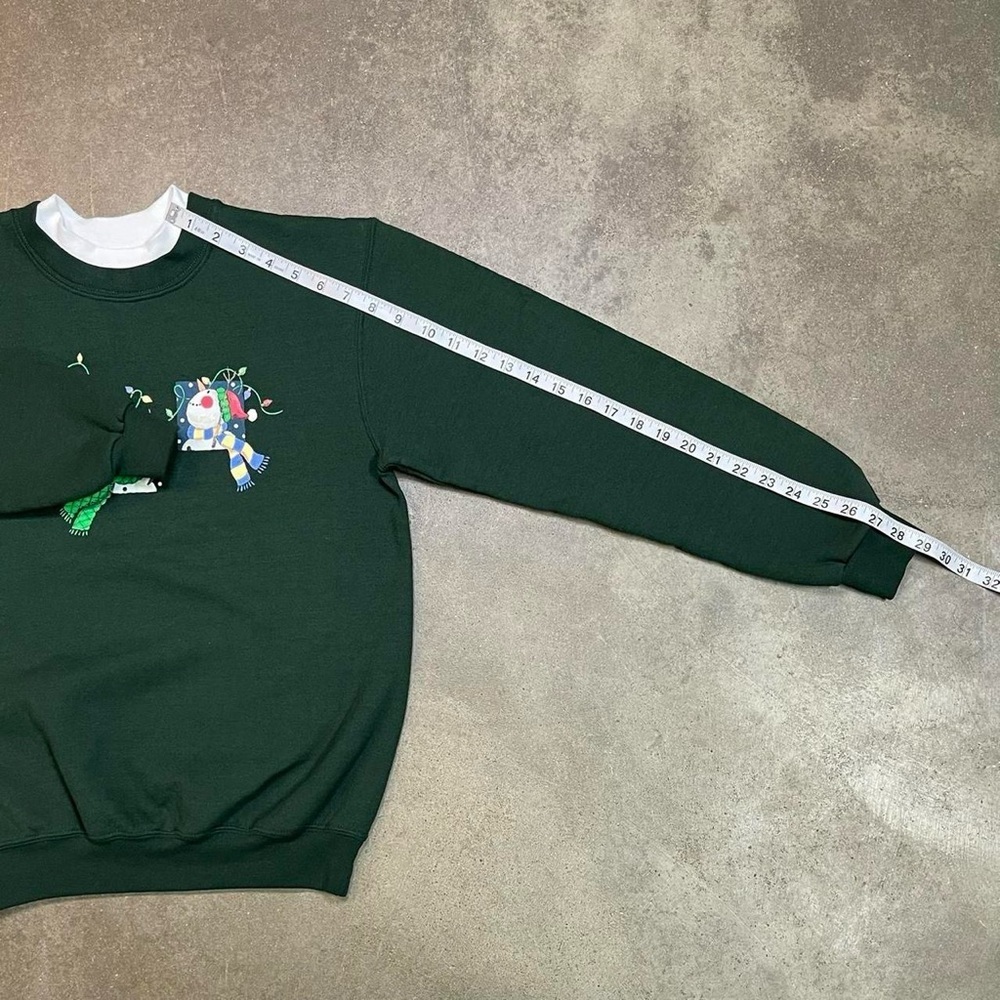 Vintage Ugly Christmas Sweatshirt Snowmen Holiday Cozy Winter Crewneck - Picture 6 of 8